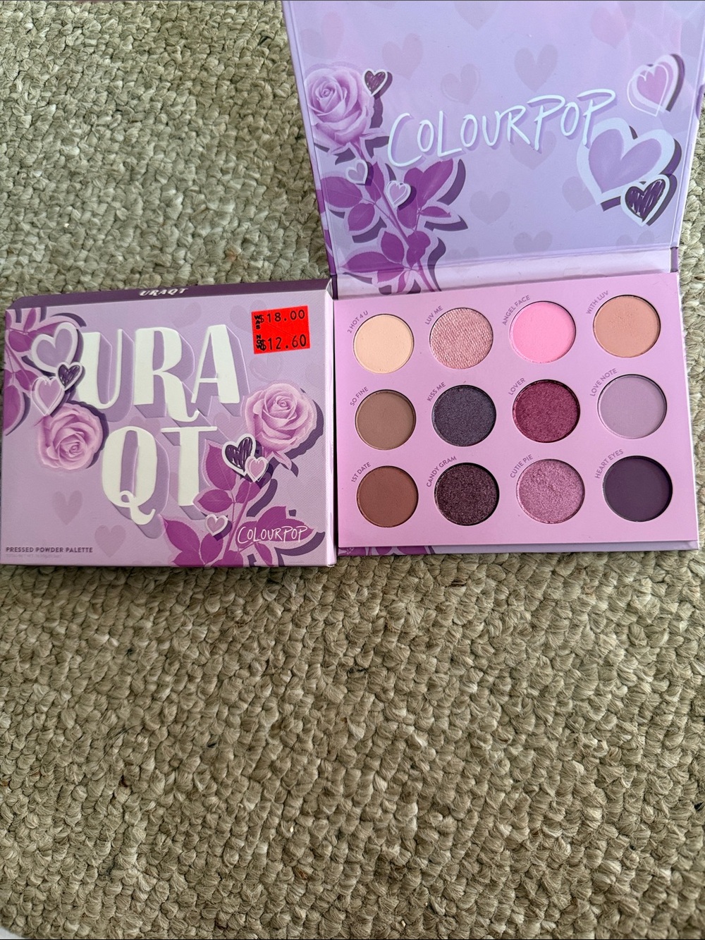 ColourPop Laura QT Eyeshadow Palette — Pink, Purple & Rose Tones